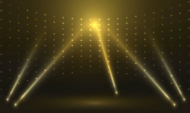 3d realistic scene with spotlight on dark background. Product presentation mockup