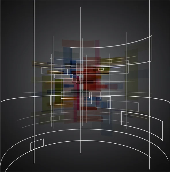 Абстрактна темна технологія текстури кубика фону — стоковий вектор