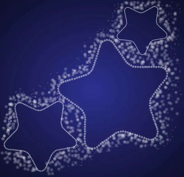 Noël et Nouvel An étoiles sur ciel sombre — Image vectorielle
