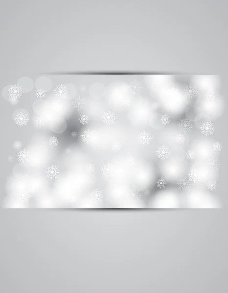 Jul och nyår dagen himlen snöar banner — Stock vektor