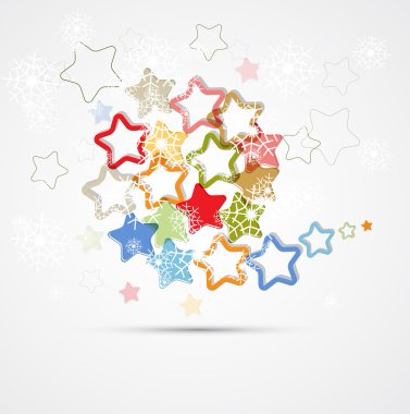 retro Noel arka plan ile yıldız