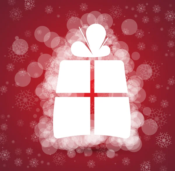 Noël et bonne année boîte cadeau fond — Image vectorielle