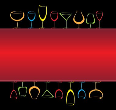 Coctail card background alcohol drink glass