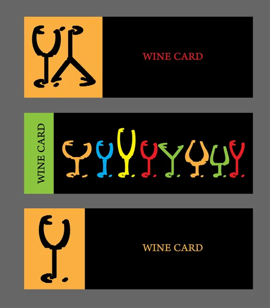 Wine card banner for menu map — Stock Vector