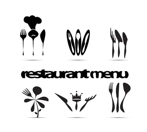 Conjunto de elementos vectoriales de diseño de menú restaurante — Archivo Imágenes Vectoriales