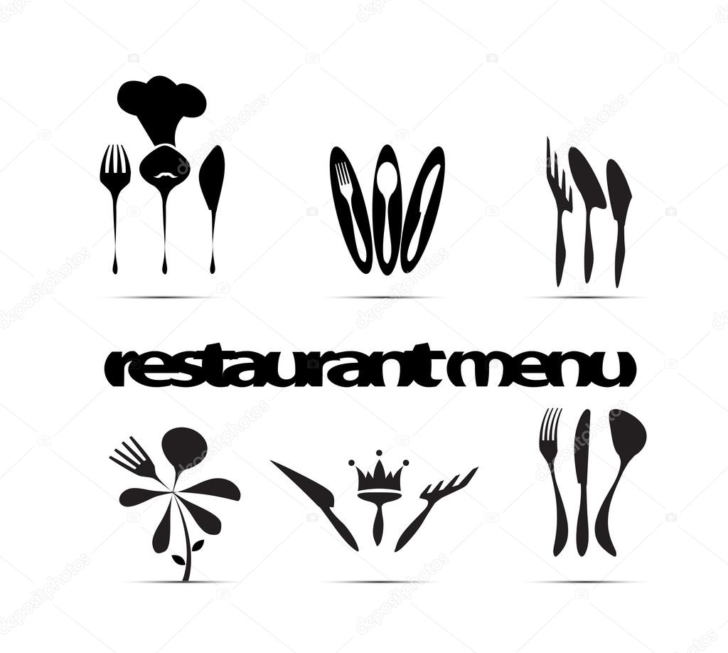 Set of restaurant menu design vector elements