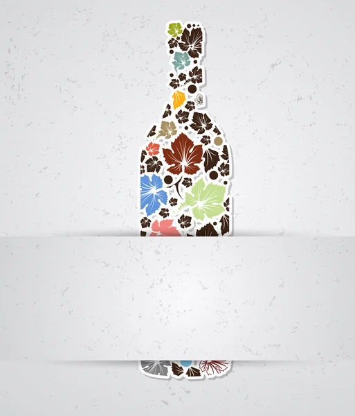 Bebida abstracta fondo alcohol botella de vino — Archivo Imágenes Vectoriales