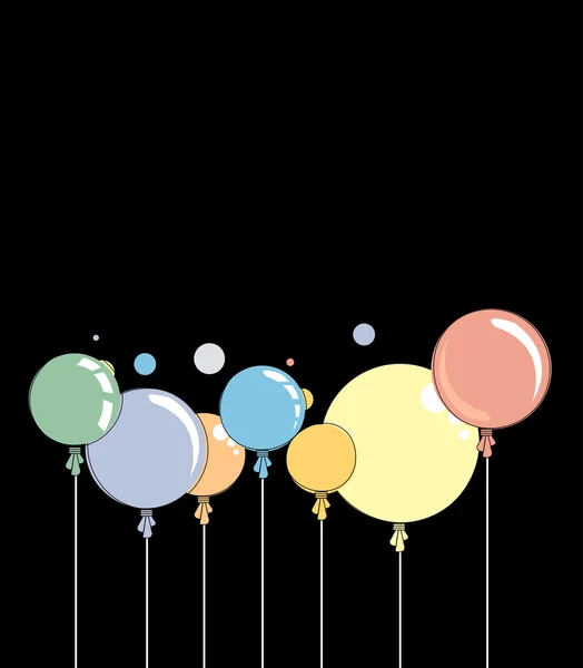 Abstrakte Farbe glänzende Luftballons Hintergrund — Stockvektor