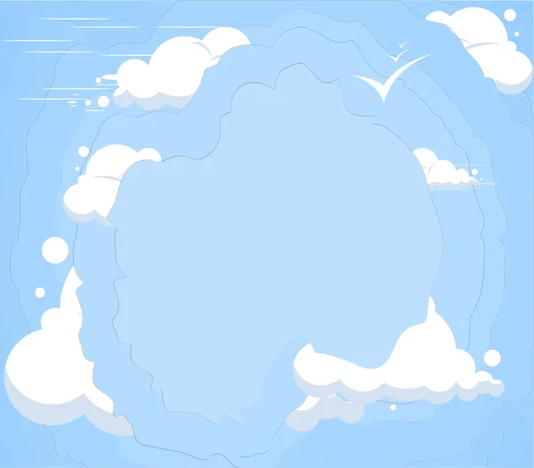 Nube cielo fondo — Vector de stock