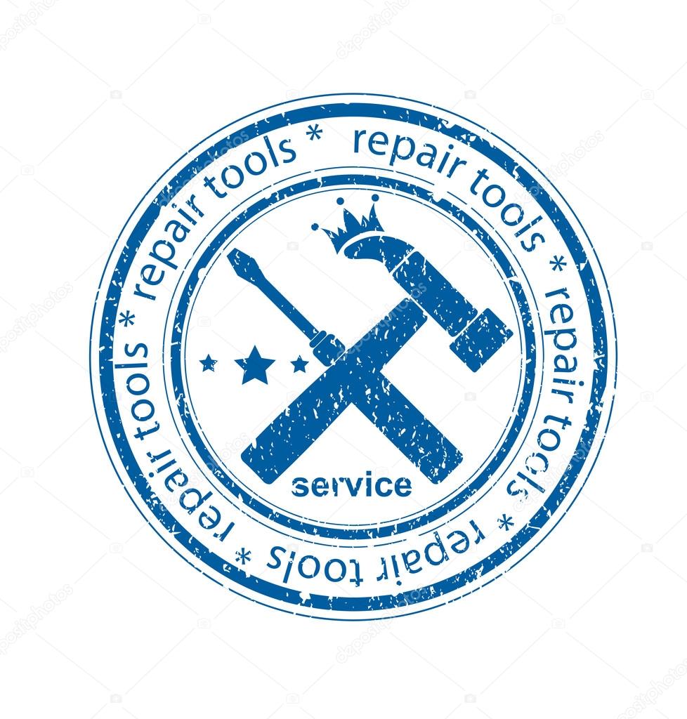Grunge repair tools rubber stamp