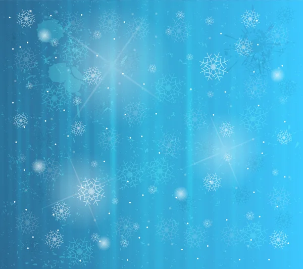 Абстрактный зимний фон со снежинками — стоковый вектор