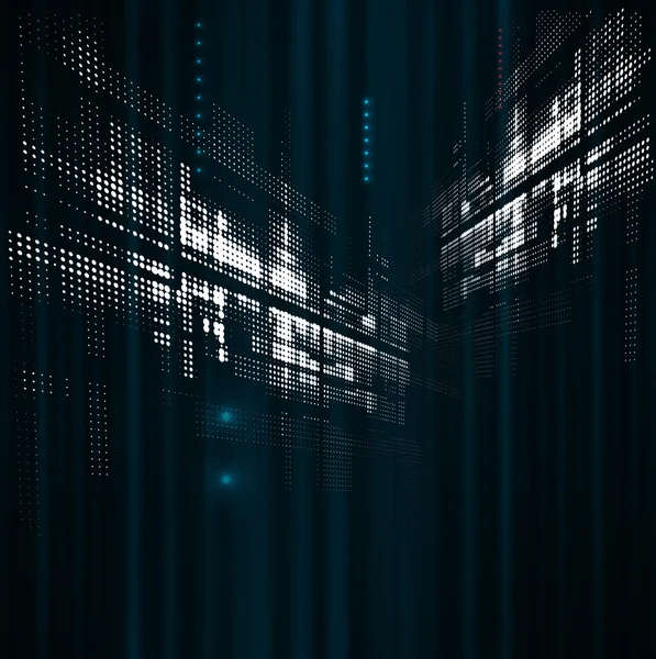 Abstracte ruimte dot technologie fade dynamische achtergrond — Stockvector