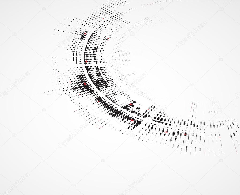Abstract round technology dynamic fade background