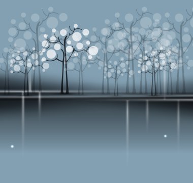 Merry christmas Orman ağacı kar taneleri ve mutlu yeni yıl b