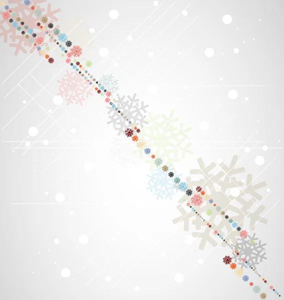 Navidad y año nuevo saludo fondo de nieve — Archivo Imágenes Vectoriales