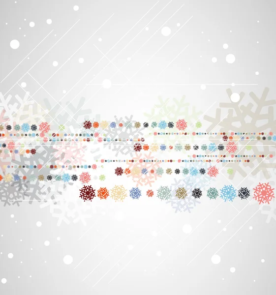 Noël et nouvel an salutation couleur fond de neige — Image vectorielle