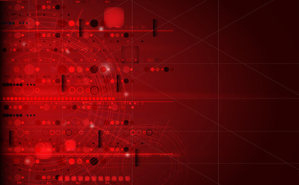 Абстрактные футуристические красные компьютерные технологии бизнес фон
