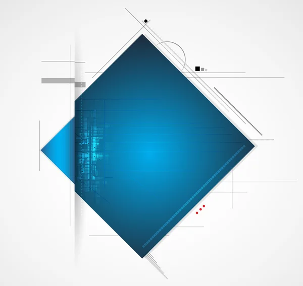 Abstracte futuristische blauwe paaper technologie zakelijke achtergrond — Stockvector