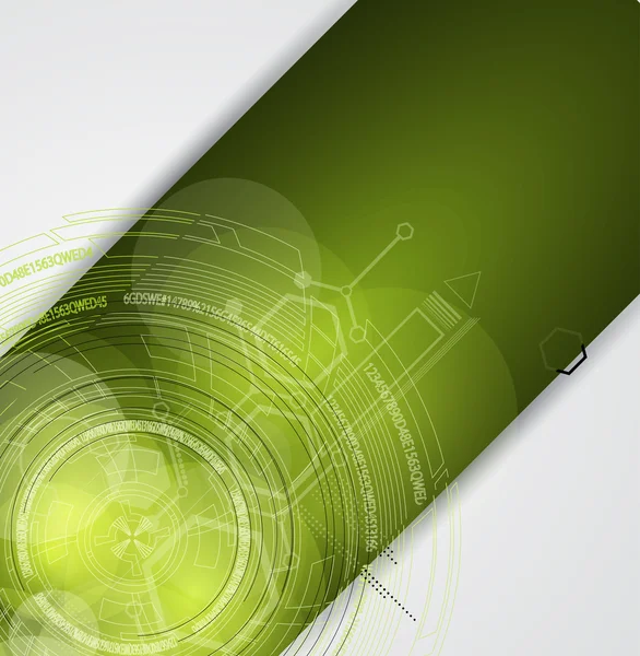 抽象的绿色电脑技术业务背景 — 图库矢量图片