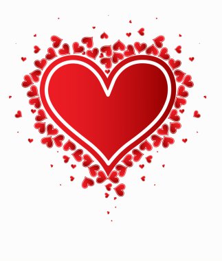 arka plan ile kalpleri Sevgililer günü kartı seviyorum