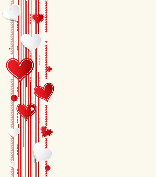 Love background with hearts valentine day card — Stock Vector