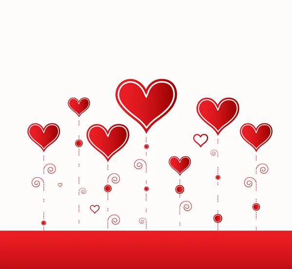 Love background with hearts valentine day card — Stock Vector