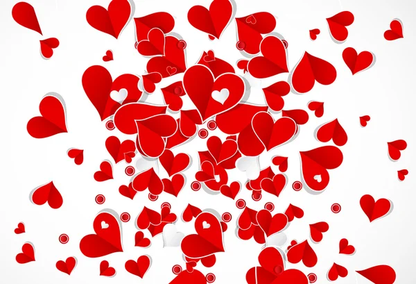 Resumen Fondo de amor con corazones día de San Valentín — Vector de stock