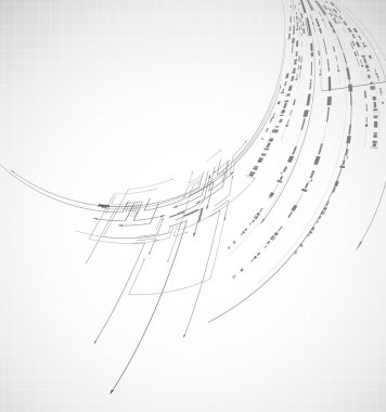 soyut yuvarlak fütüristik bilgisayar teknoloji iş afiş