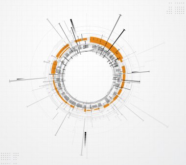 soyut devre yuvarlak bilgisayar yüksek teknoloji iş backgro