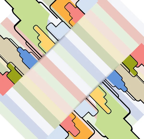 Inmobiliaria ciudad construida casa negocio fondo — Vector de stock