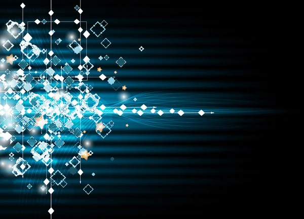 抽象的概念纳米计算机技术商业背景 — 图库矢量图片