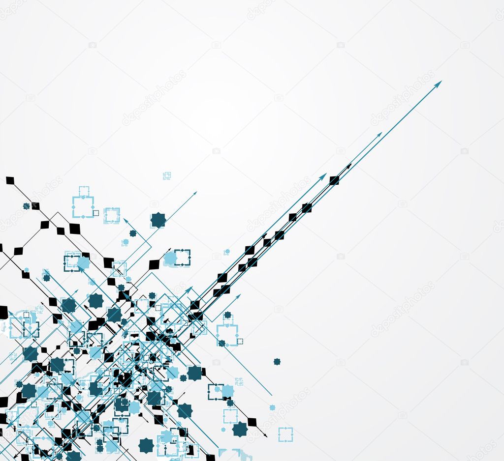 Abstract concept nano computer technology business background