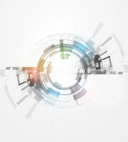 Concept abstrait nano rond ray informatique business bac — Image vectorielle