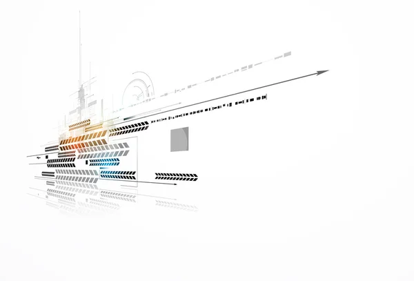 Abstracte heldere circuit computer lijn technologie bedrijf banner — Stockvector