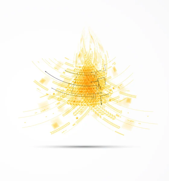 Абстрактный ярко-золотой компьютерной линейки технологии бизнес backgroun — стоковое фото