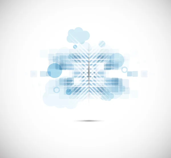 Abstracto futurista nube informática negocio backgroun — Vector de stock