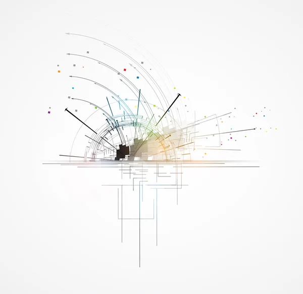 Абстрактные футуристические исчезающие компьютерные технологии бизнес-фон — стоковый вектор