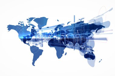 soyut fütüristik internet yüksek bilgisayar teknoloji iş b