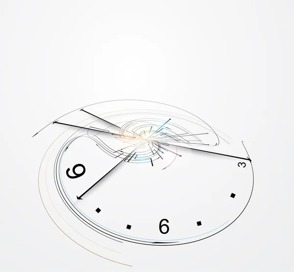 Абстрактные часы компьютерные технологии концепции бизнес-фон — стоковый вектор