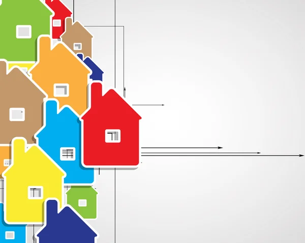 Inmobiliaria ciudad circuito espejo negocio fondo — Archivo Imágenes Vectoriales