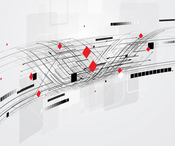 Concept de technologie informatique à débordement global contexte commercial — Image vectorielle