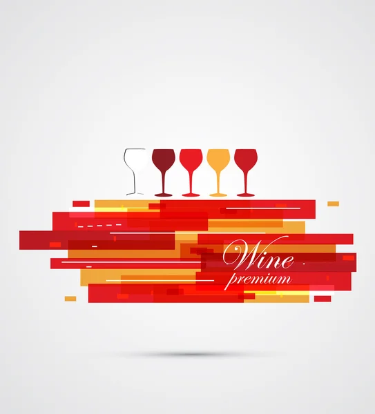 Wine menu card design background — Stock Vector