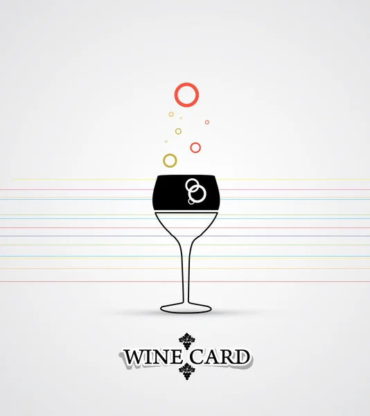 Wine menu card design background — Stock Vector