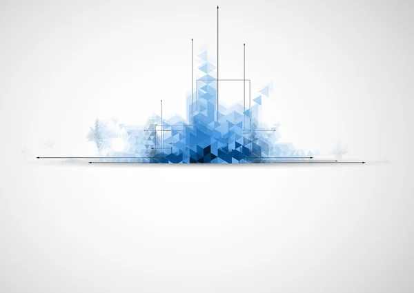 Composição triangular internet computador tecnologia negócio solut —  Vetores de Stock