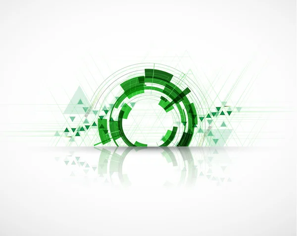 High tech eco green infinity computer technology concept backgro — Stock Vector