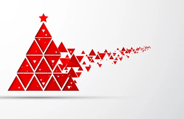 Feliz Año Nuevo y árbol de papel de Navidad — Archivo Imágenes Vectoriales