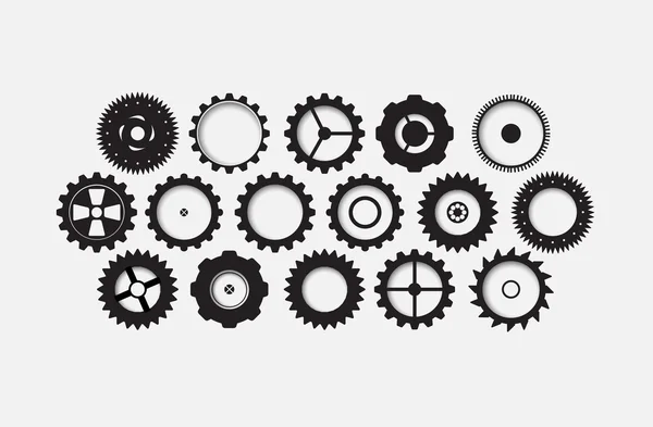 Makine teknolojisi vites. Retro gearwheel mekanizma uygunluğunu — Stok Vektör