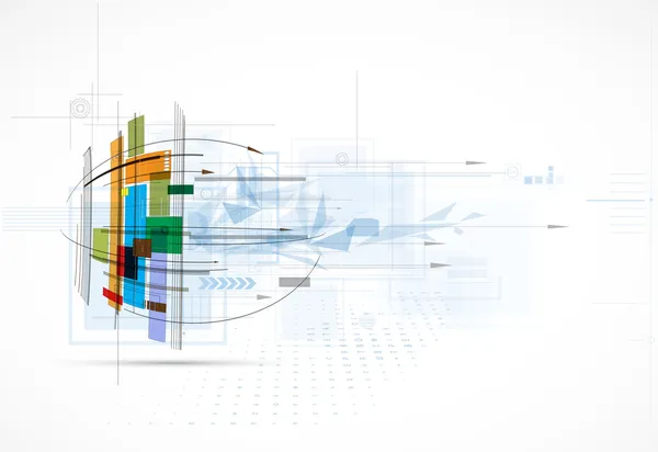 Solución abstracta del negocio de la tecnología informática del Internet — Vector de stock