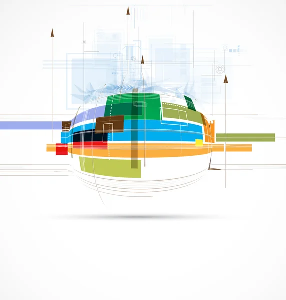 Solución abstracta del negocio de la tecnología informática del Internet — Archivo Imágenes Vectoriales