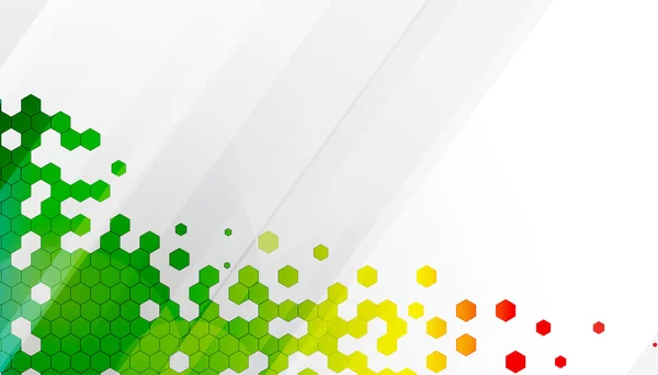 Abstrakt färg hexagon technology bakgrund — Stock vektor
